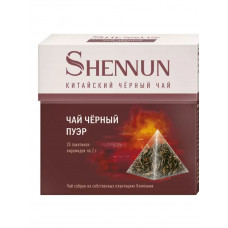 SHENNUN китайский черный чай ПУЭР,пирамид.2г*20шт